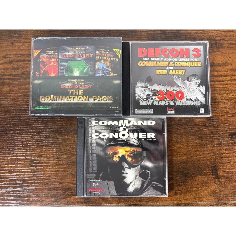 Command & Conquer PC Game Lot Red Alert Domination Pack Defcon 3 Westwood RTS